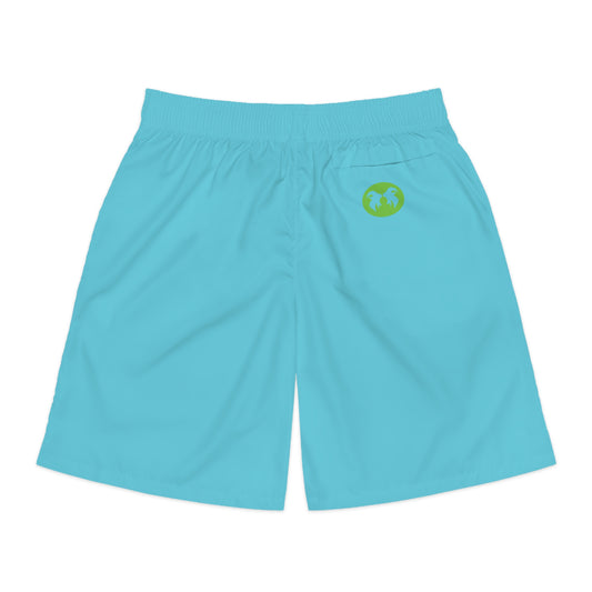 Men's Shorts: Neon Blue & Green