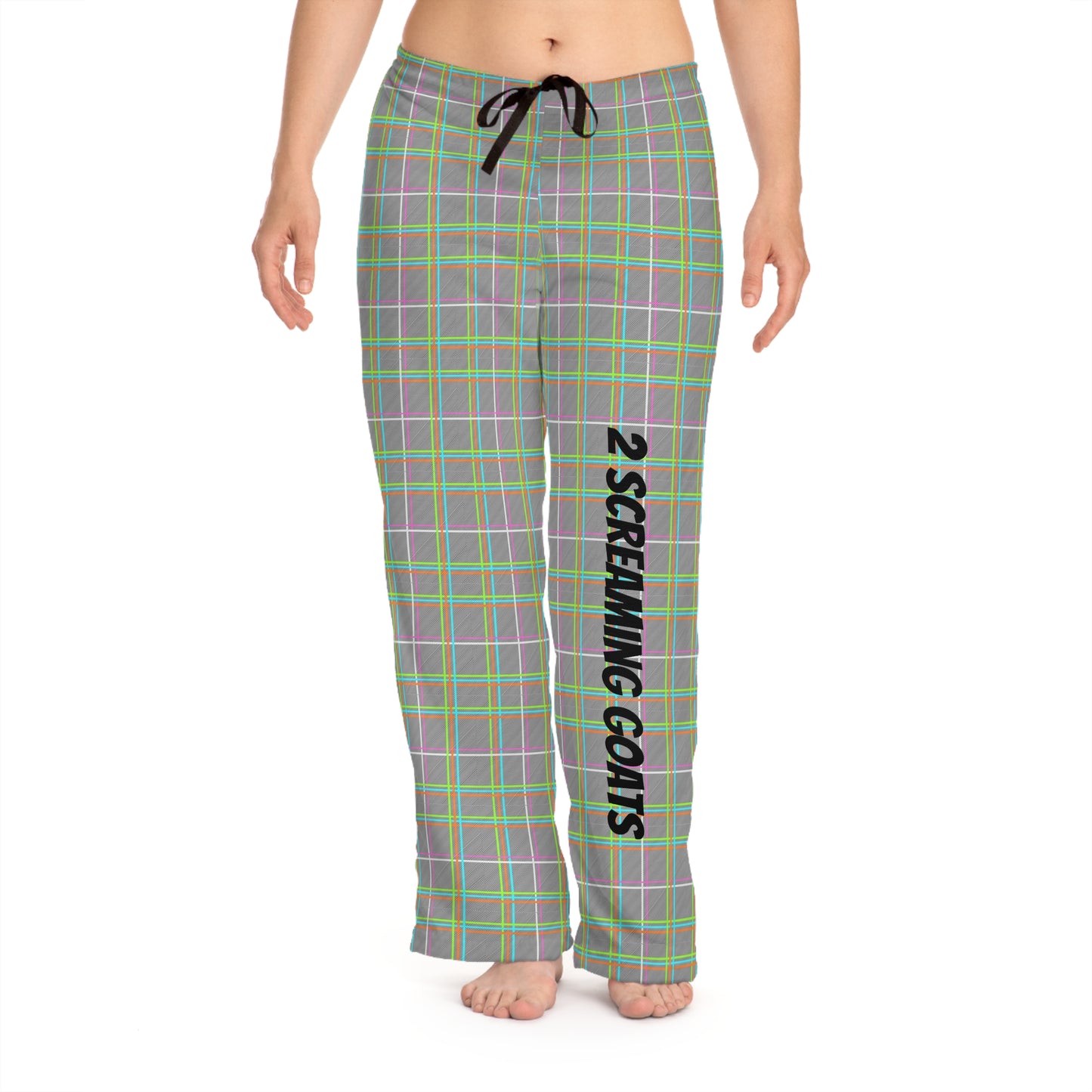 Women's NEO-PLAID JAMMER PANTS - BLK