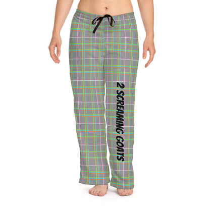 Women's NEO-PLAID JAMMER PANTS - BLK