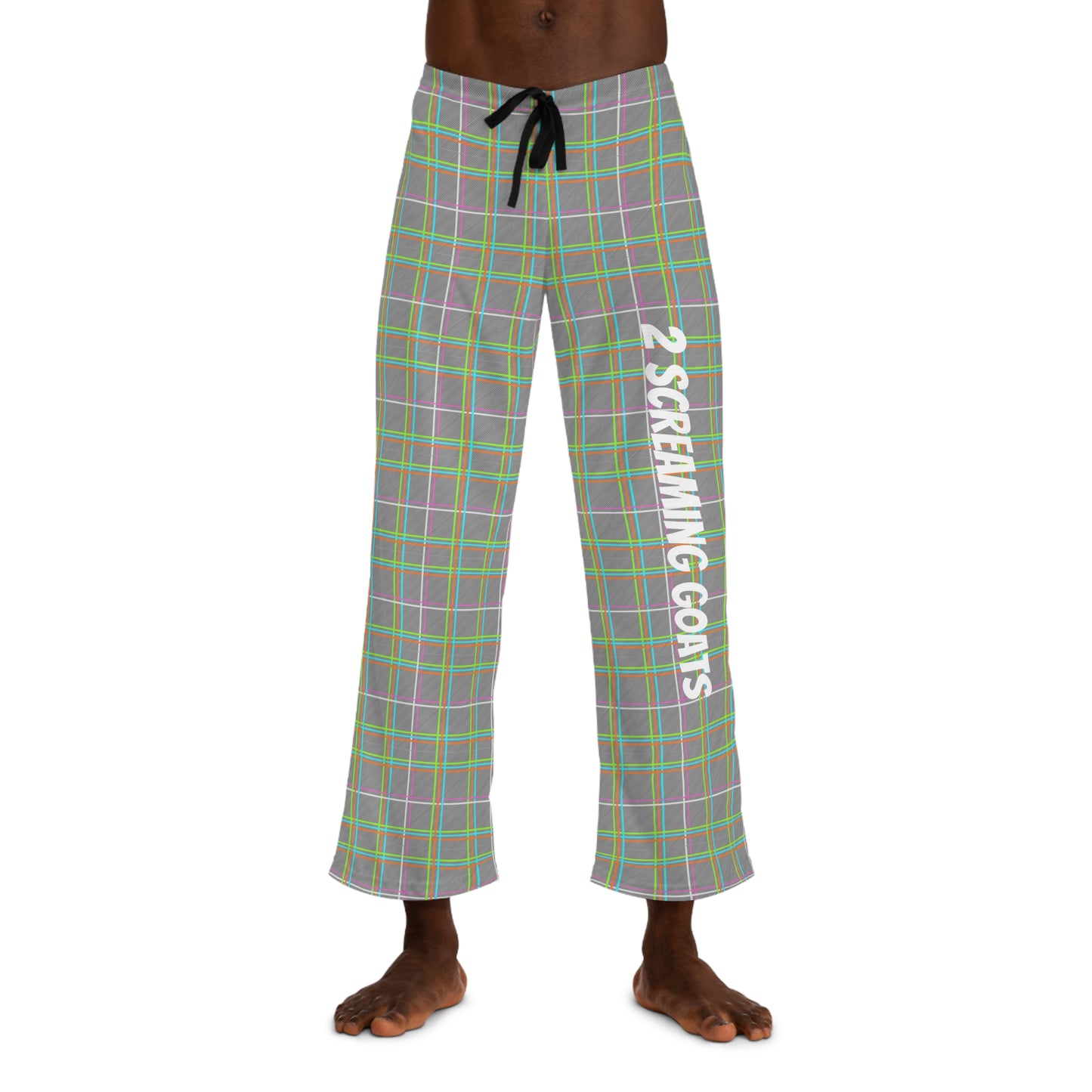 Men's NEO-PLAID JAMMER PANTS - WHT