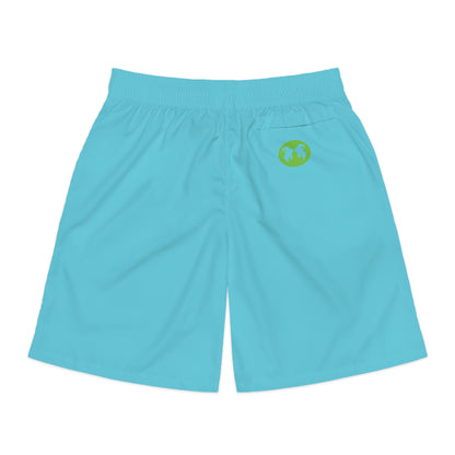Men's Shorts: Neon Blue & Green
