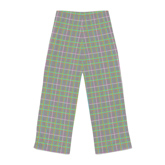 Women's NEO-PLAID JAMMER PANTS - BLK