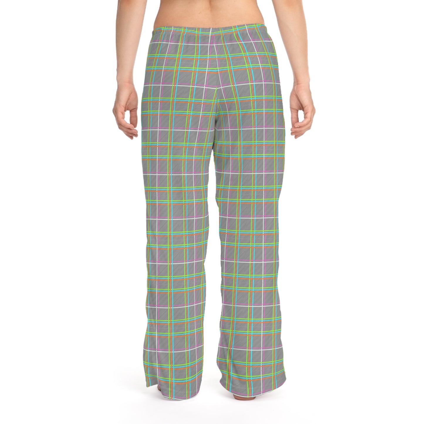 Women's NEO-PLAID JAMMER PANTS - BLK