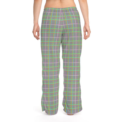 Women's NEO-PLAID JAMMER PANTS - BLK