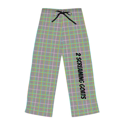 Women's NEO-PLAID JAMMER PANTS - BLK