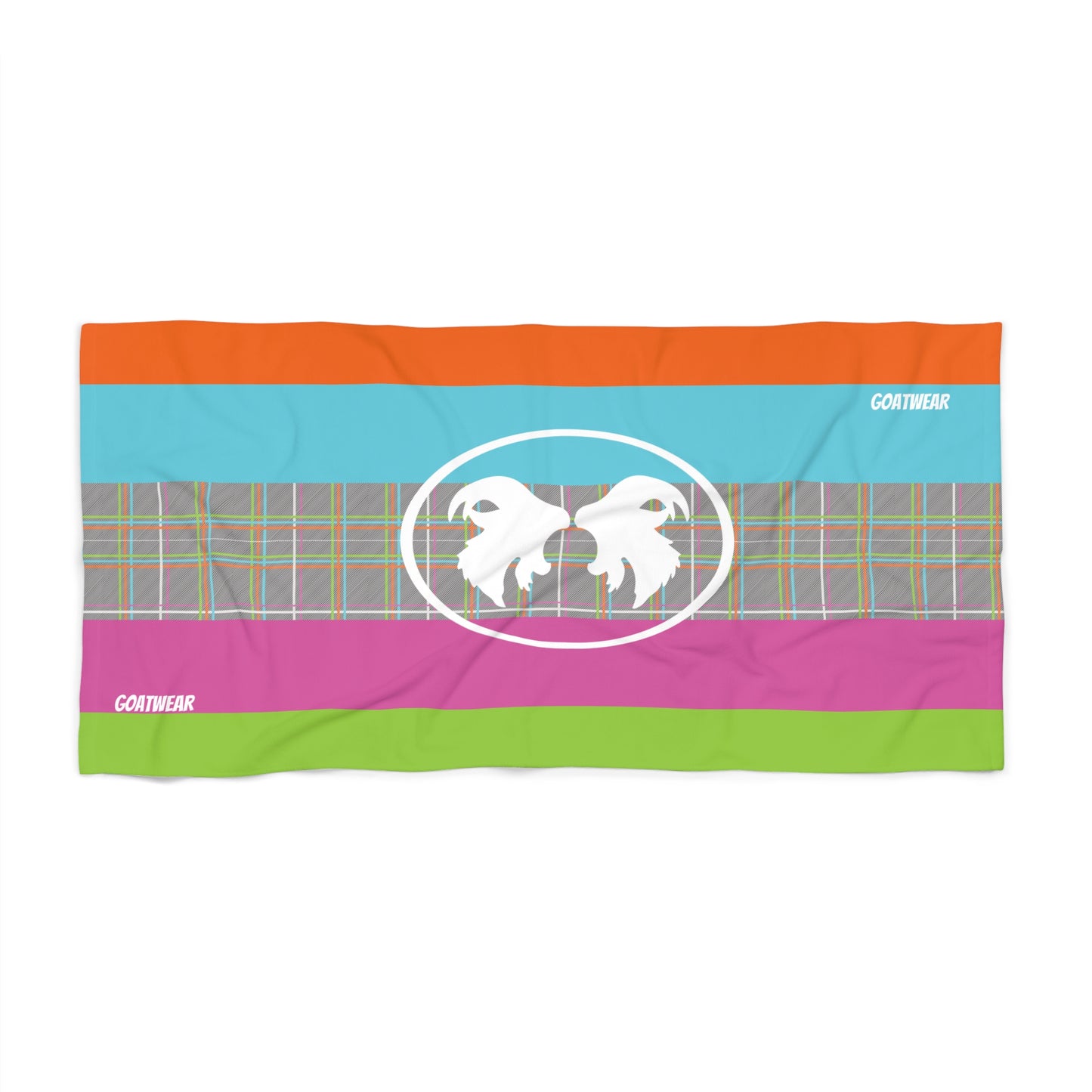 Beach Towel: Neo-Plaid