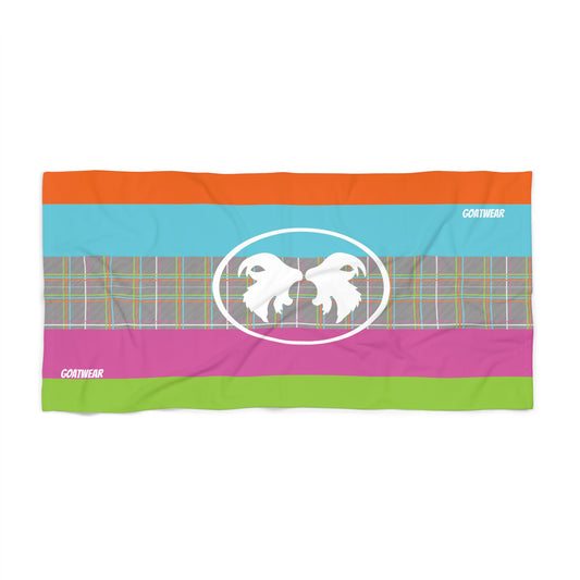 Beach Towel: Neo-Plaid