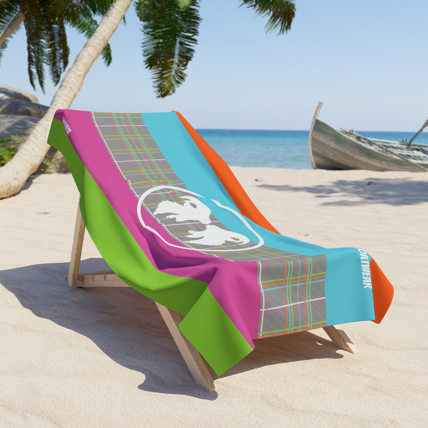 Beach Towel: Neo-Plaid