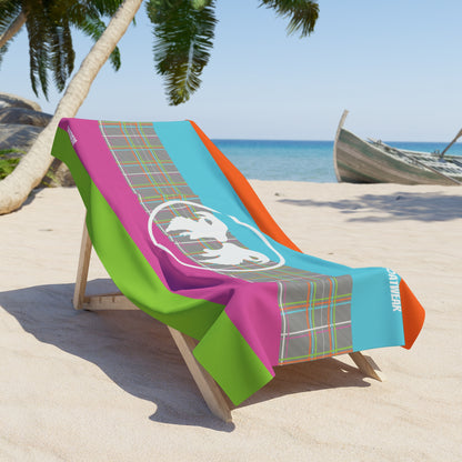 Beach Towel: Neo-Plaid