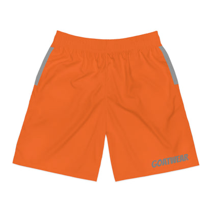 Men's Shorts: Neon Orange & Grey