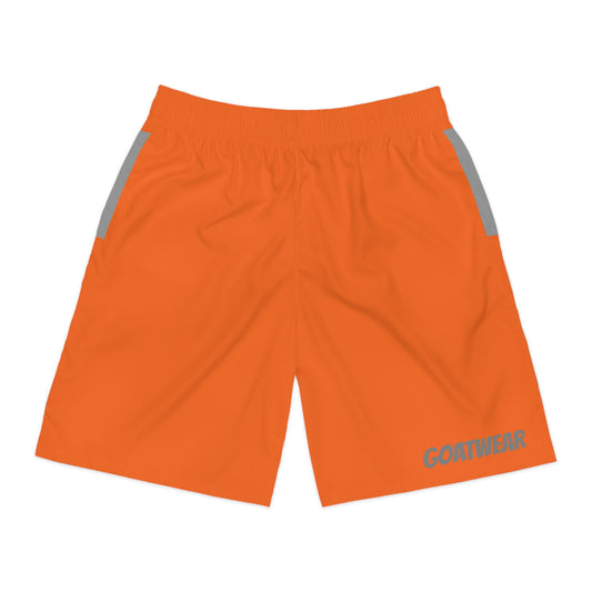 Men's Shorts: Neon Orange & Grey