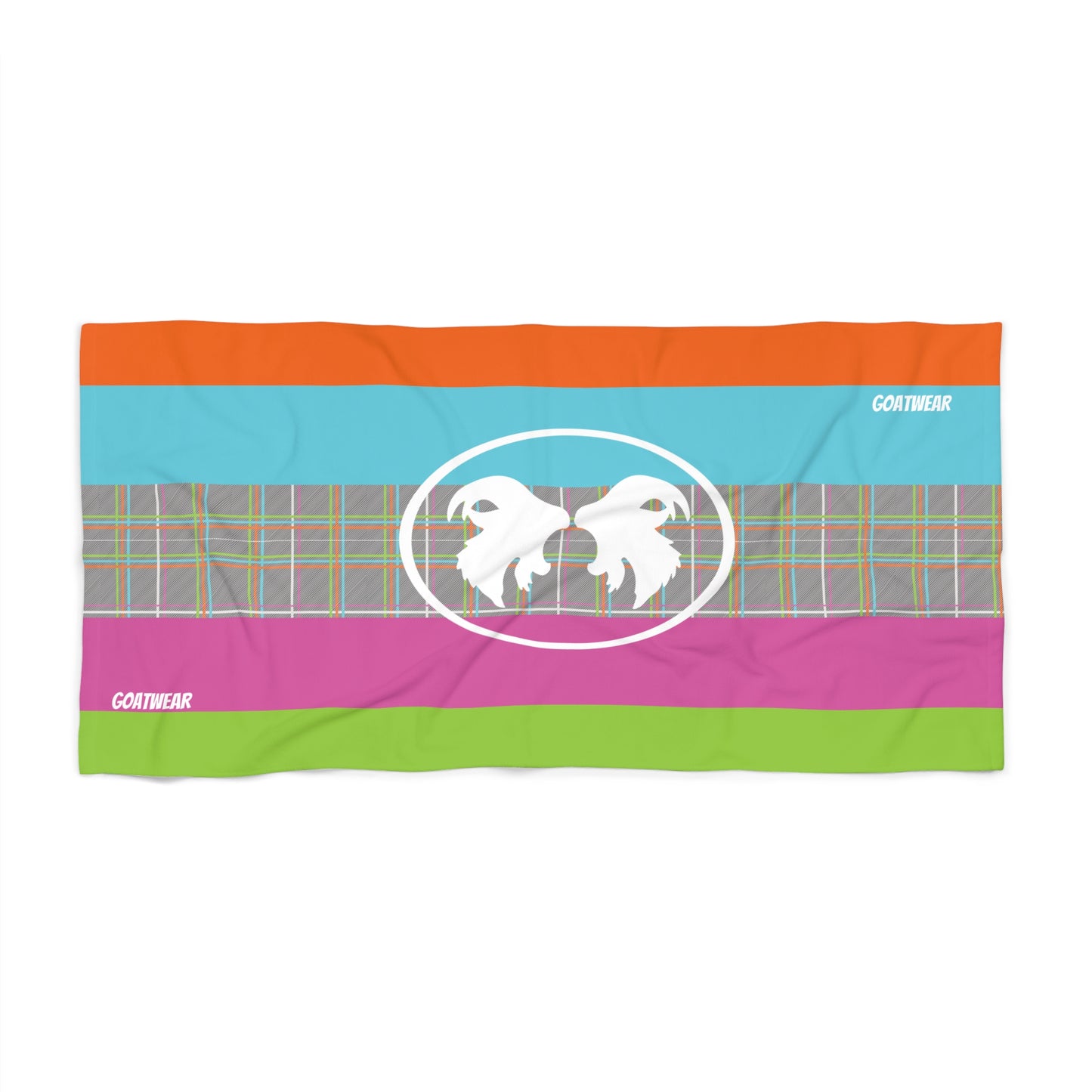 Beach Towel: Neo-Plaid