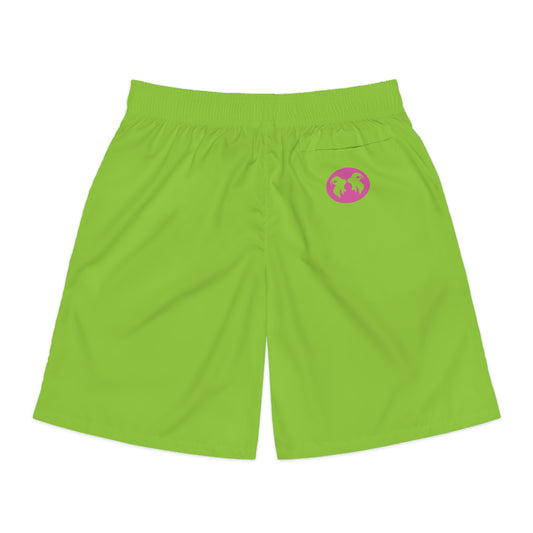 Men's Shorts: Neon Green & Pink