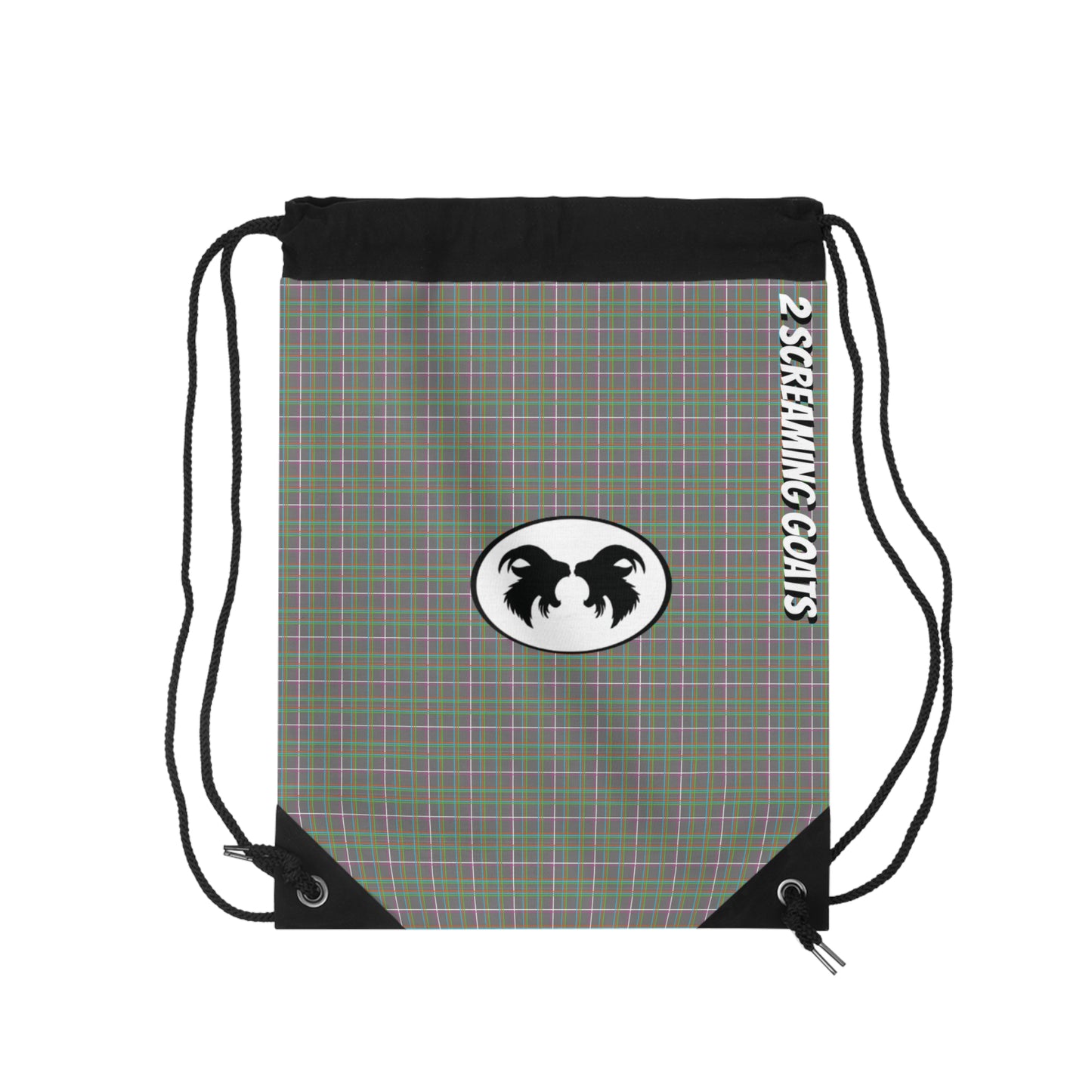 NEO-PLAID Drawstring Bag