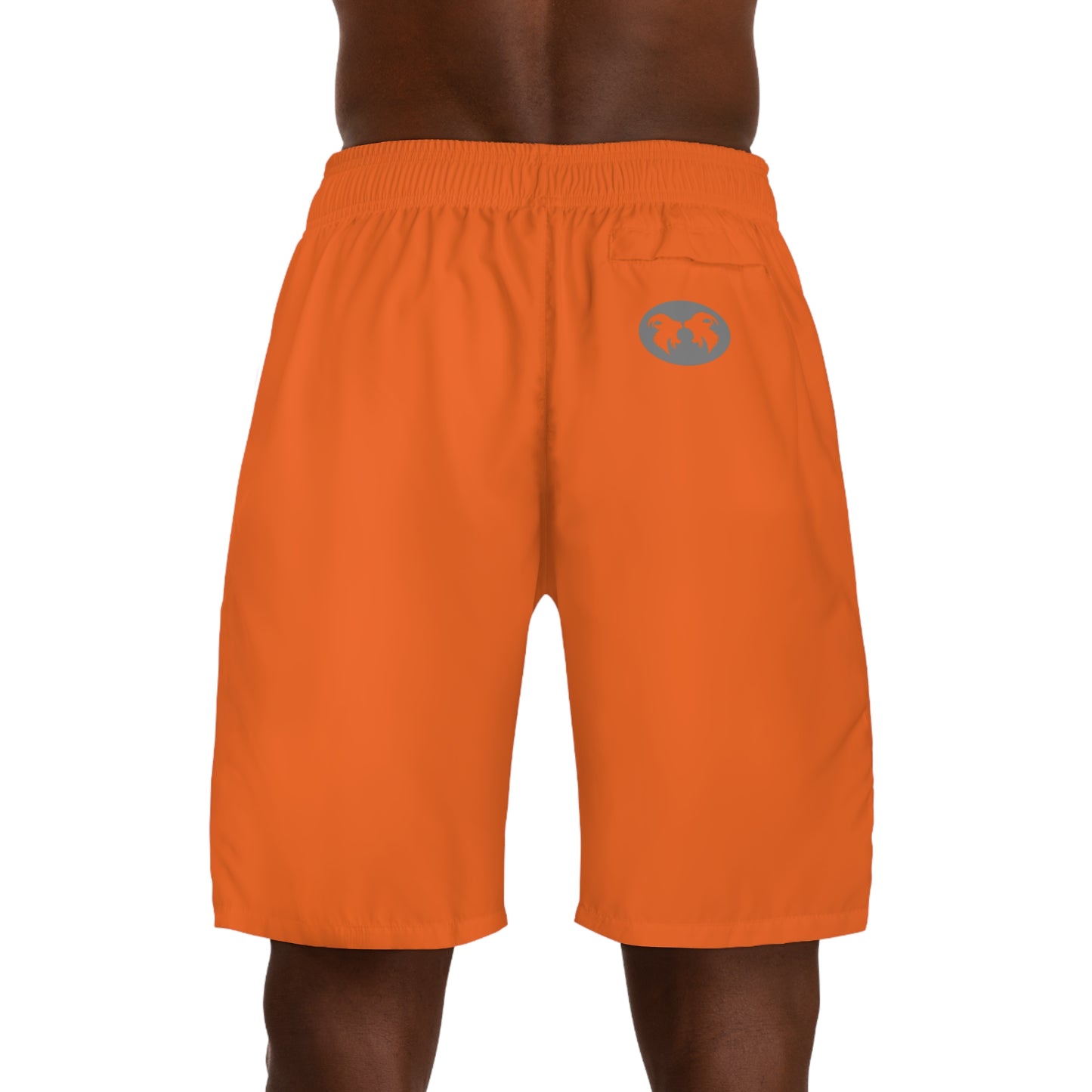Men's Shorts: Neon Orange & Grey