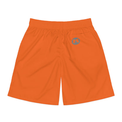 Men's Shorts: Neon Orange & Grey