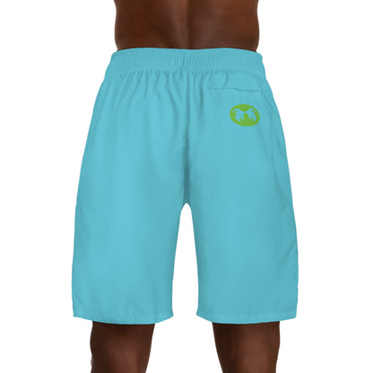 Men's Shorts: Neon Blue & Green